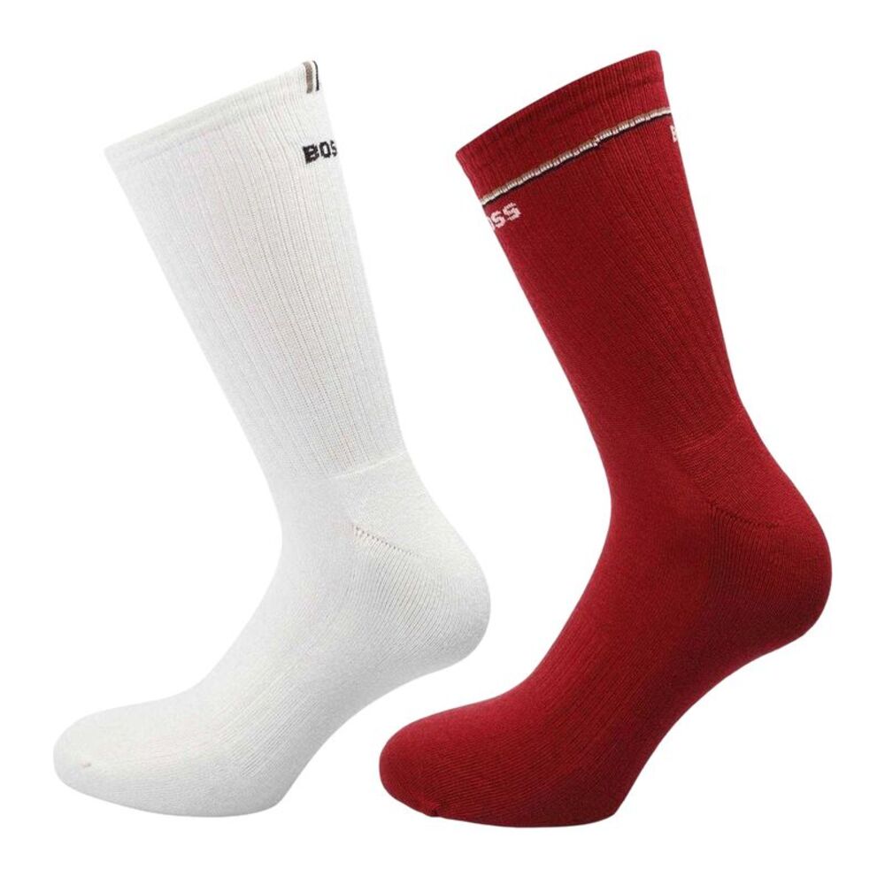 Boss Womens/Ladies Quarter Socks (Pack of 2) / Red